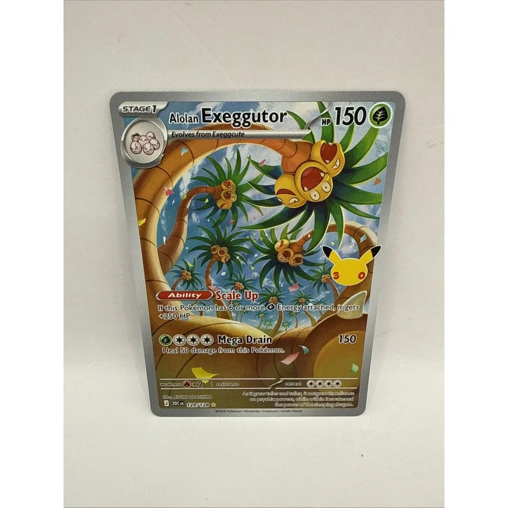 Alolan Exeggutor 129/128 IR Pokémon 30th Anniversary Celebration